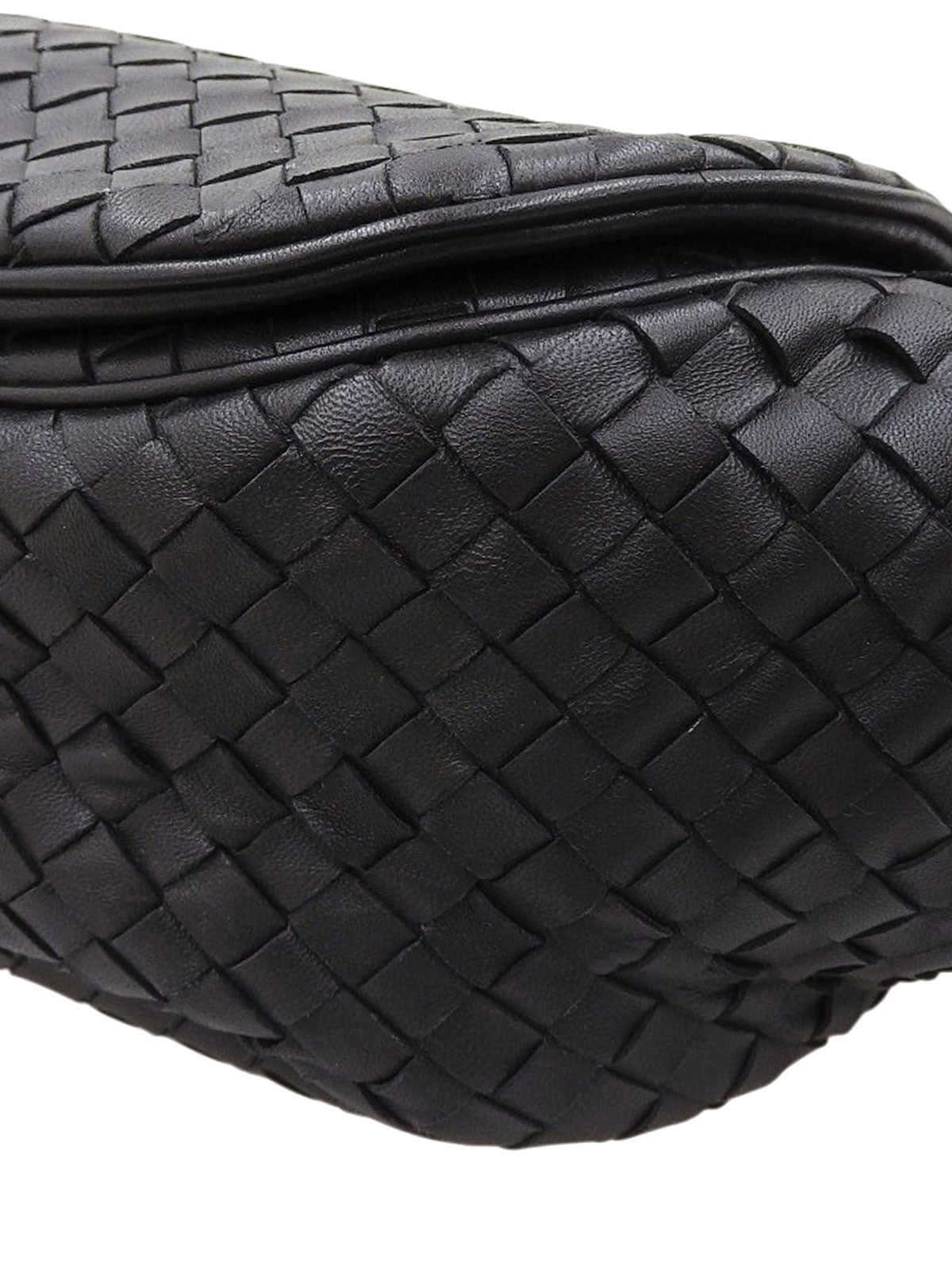 Intrecciato Shoulder Bag Black