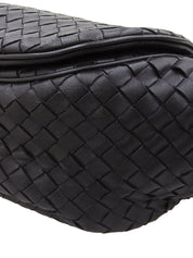 Intrecciato Shoulder Bag Black