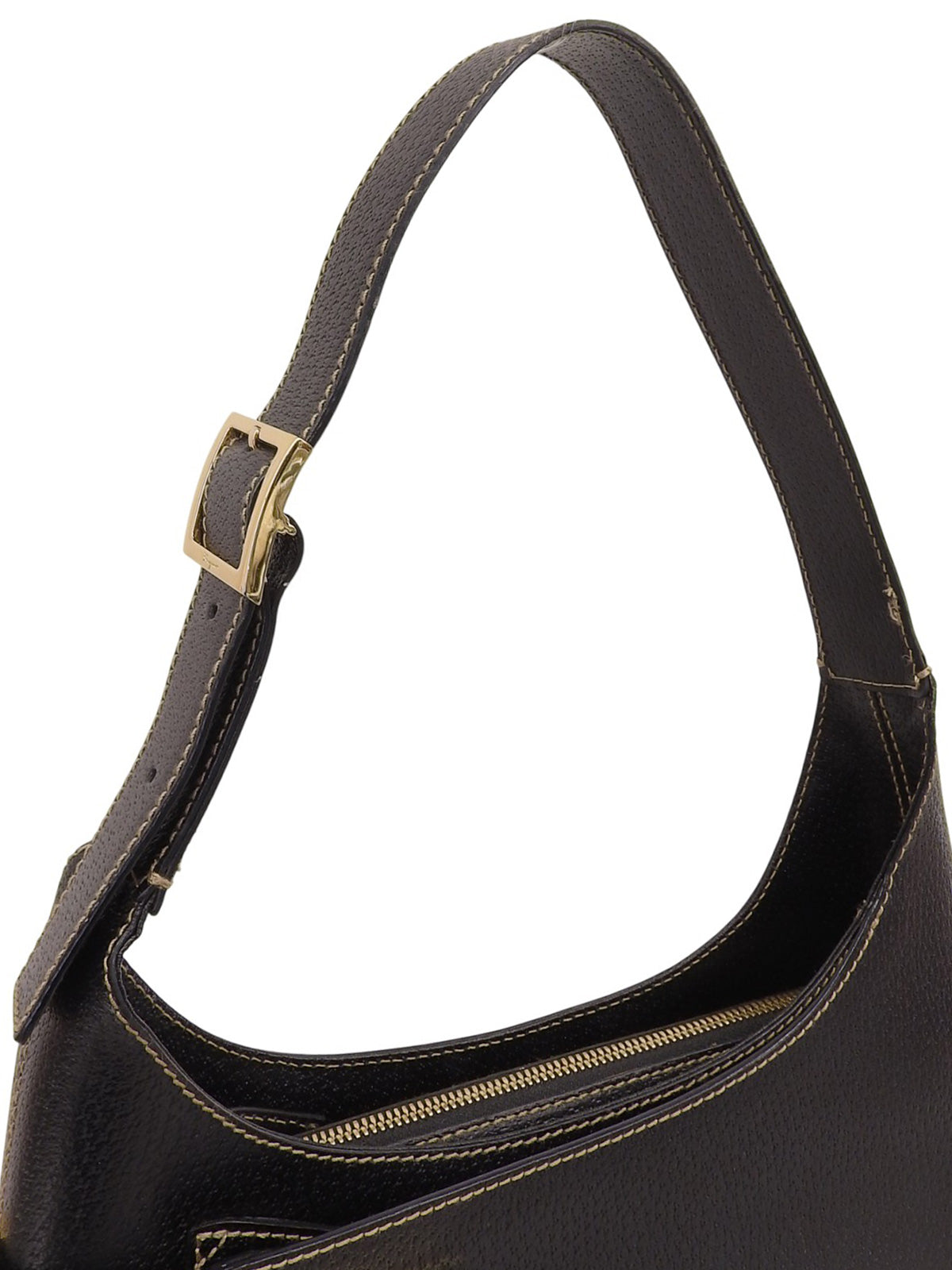 ガンチーニプレートワンショルダーバッグ ブラック