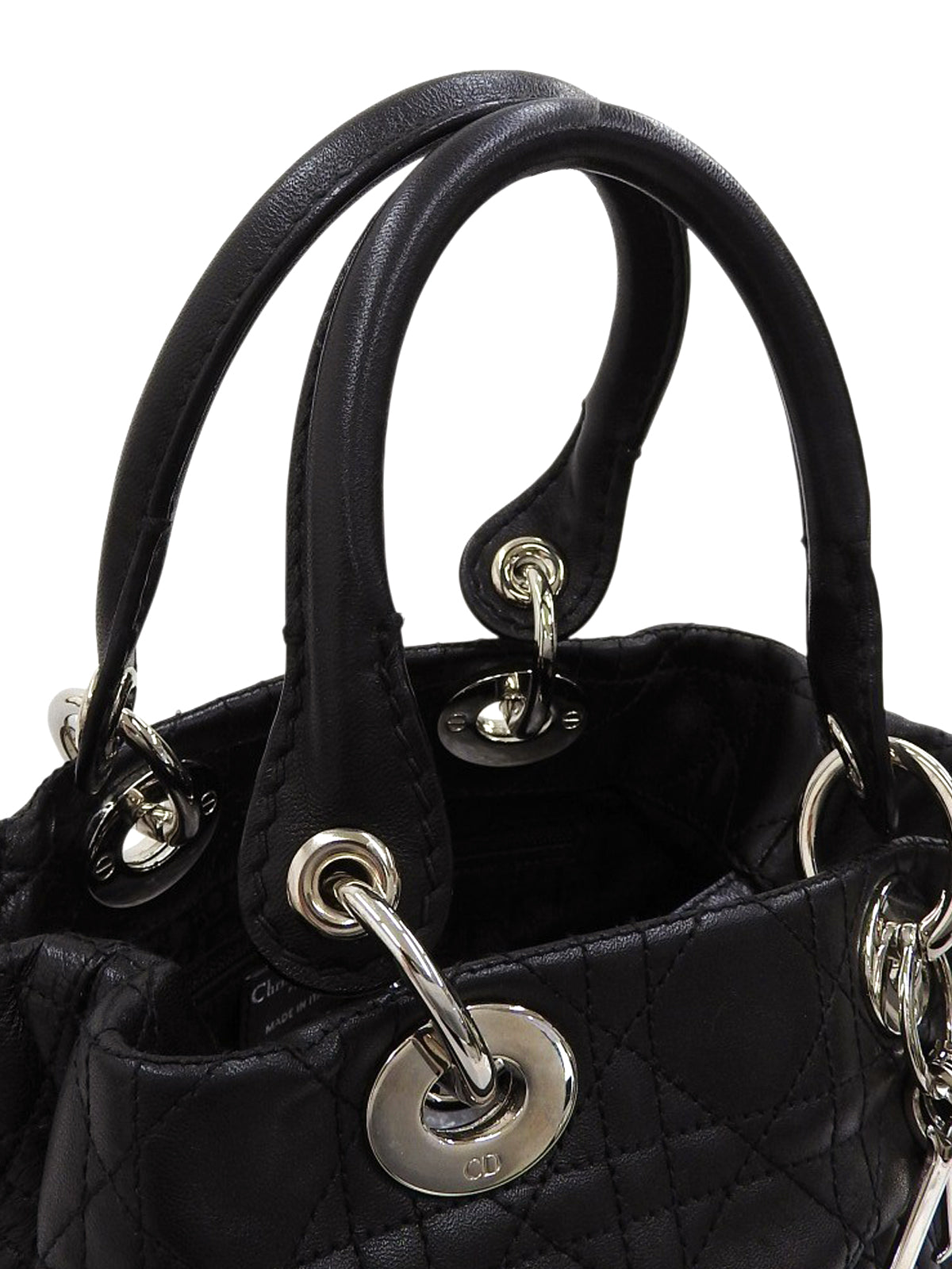 カナージュステッチハンドバッグ ブラック