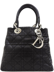 カナージュステッチハンドバッグ ブラック