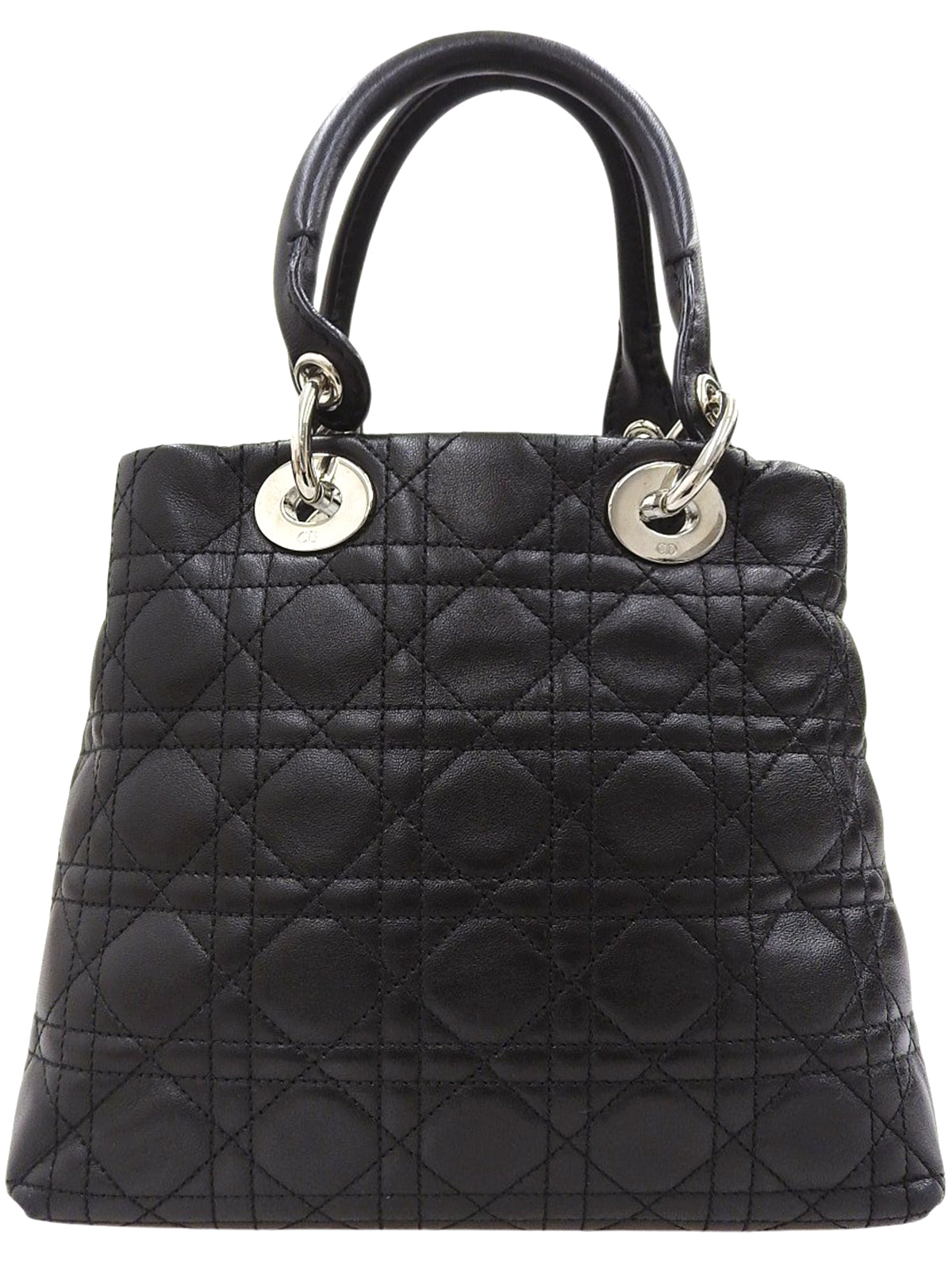 カナージュステッチハンドバッグ ブラック