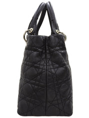 カナージュステッチハンドバッグ ブラック