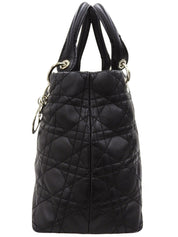 カナージュステッチハンドバッグ ブラック