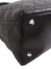 カナージュステッチハンドバッグ ブラック