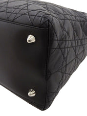 カナージュステッチハンドバッグ ブラック