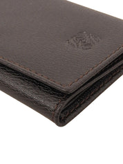 Anagram Embossed Key Case, Dark Brown