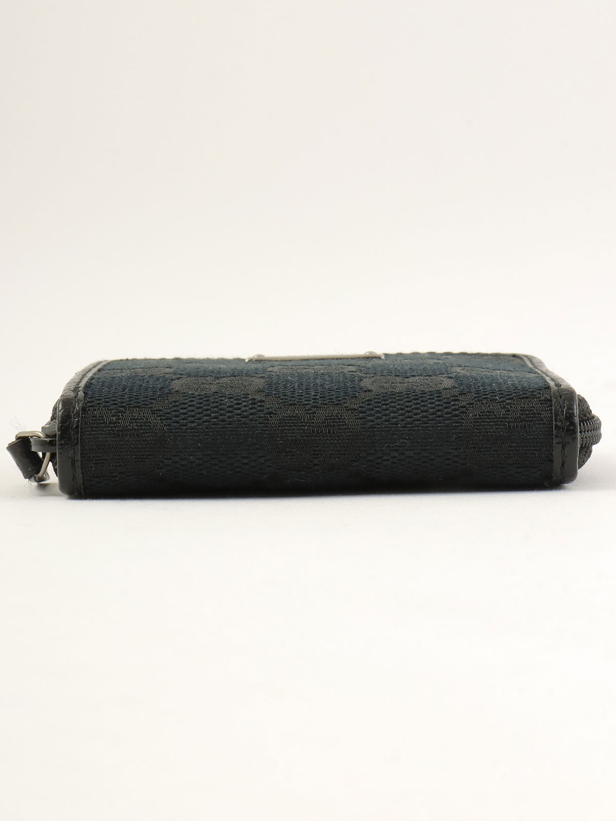 Canvas GG Pattern Coin Case, Black