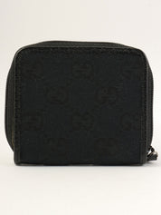 帆布 GG 图案零钱包，黑色