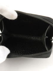 Canvas GG Pattern Coin Case, Black