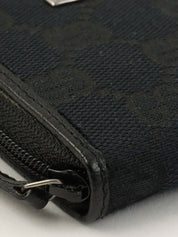 Canvas GG Pattern Coin Case, Black