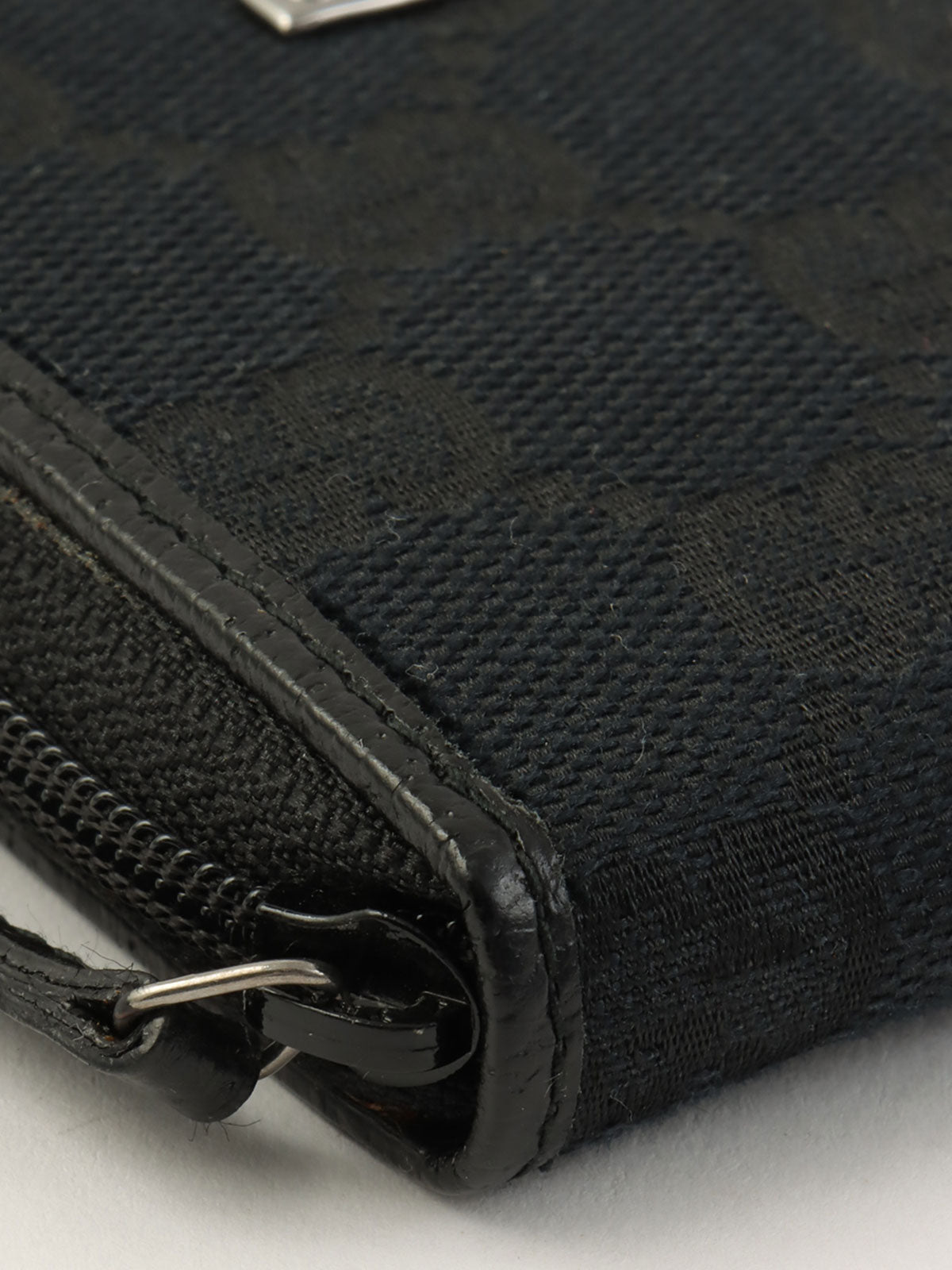 Canvas GG Pattern Coin Case, Black