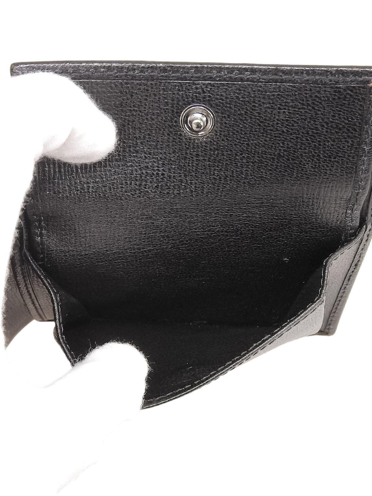 Gロゴプレートコンパクトウォレット ブラック