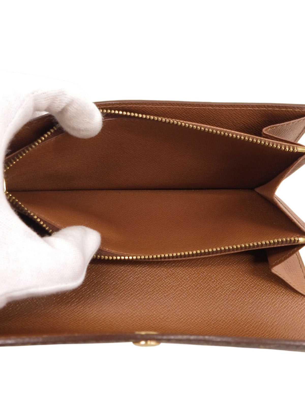 1995年製 キャンバスモノグラムポルトモネクレディ ブラウン