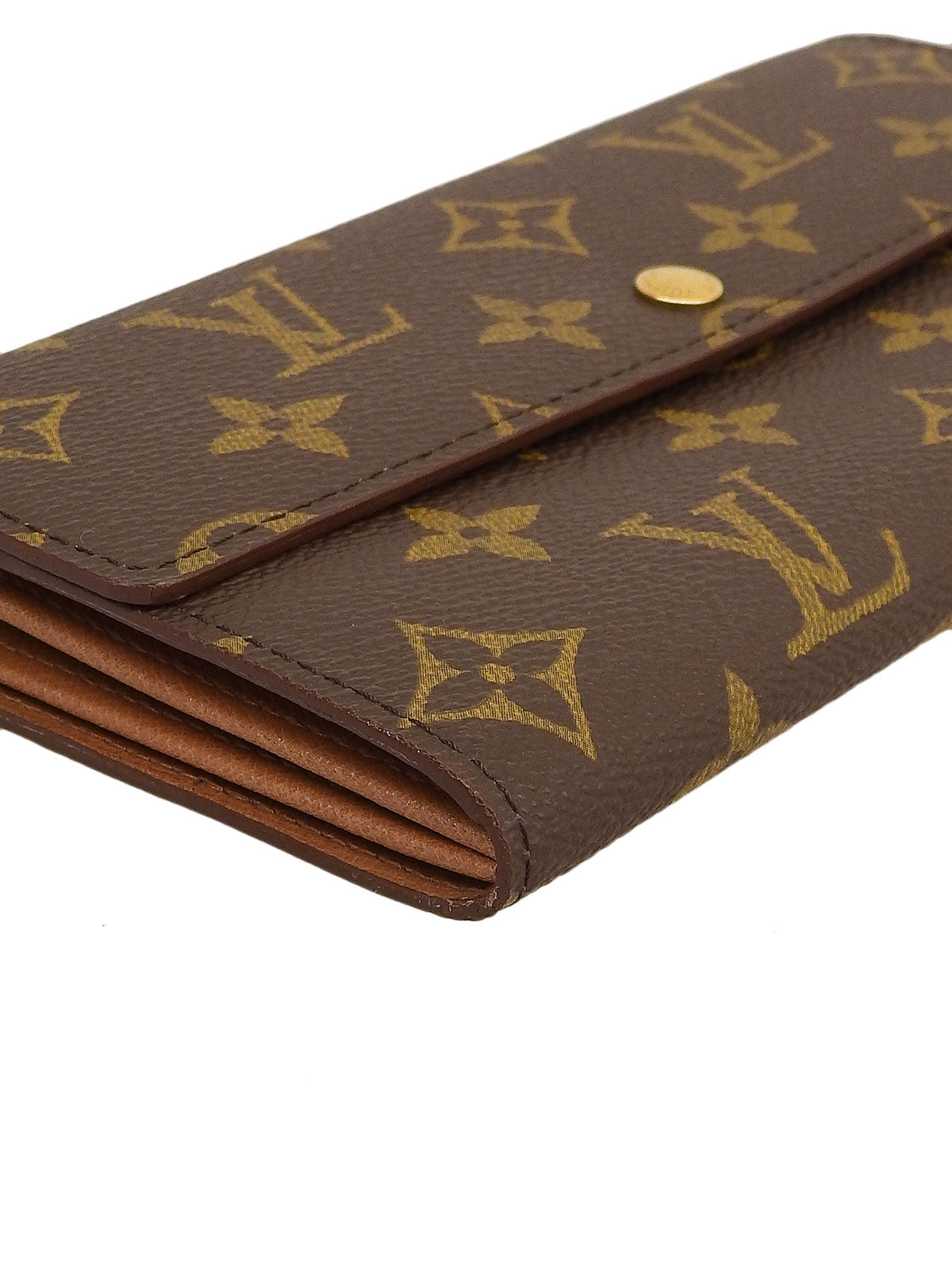 1995年製 キャンバスモノグラムポルトモネクレディ ブラウン