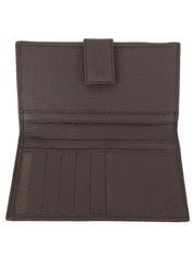 Canvas GG Pattern Long Wallet Dark Brown