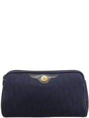 トロッターパターンロゴプレートポーチ ネイビー