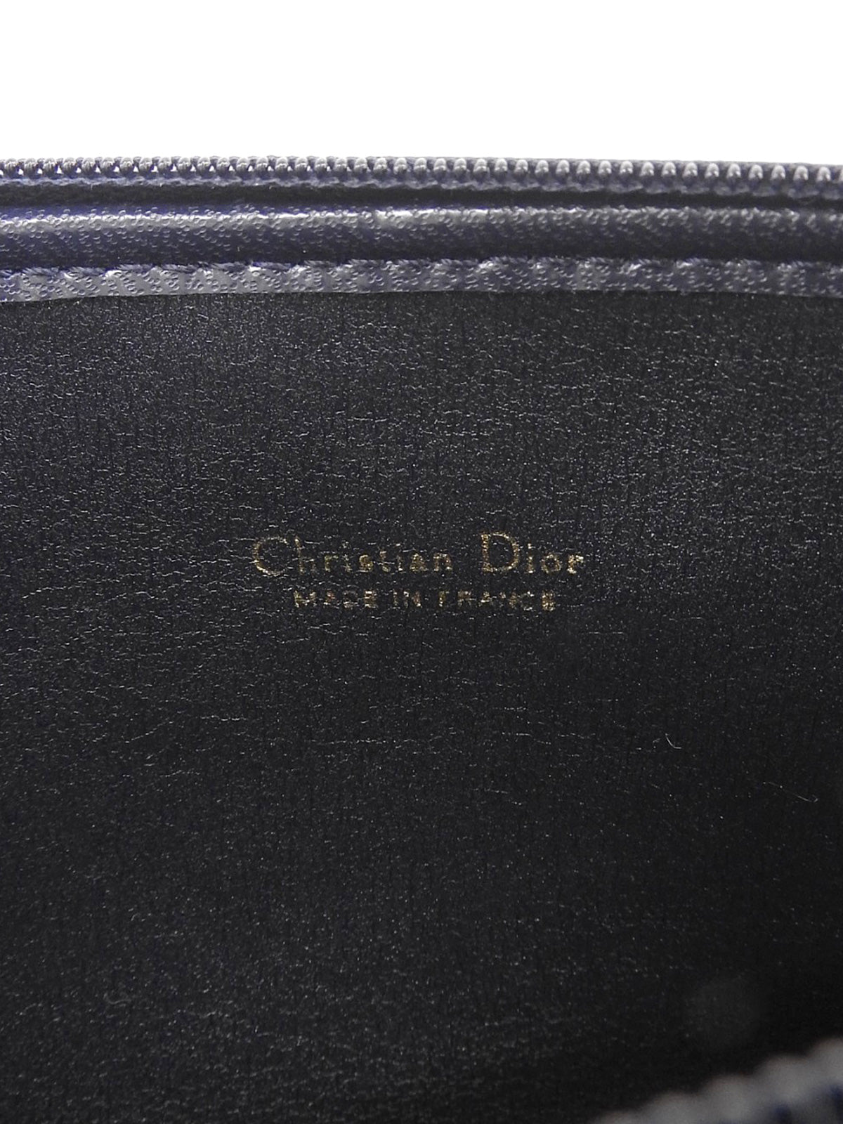 トロッターパターンロゴプレートポーチ ネイビー