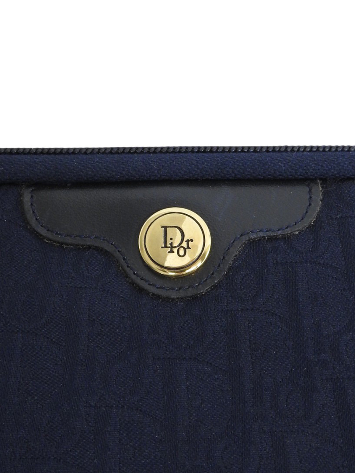 トロッターパターンロゴプレートポーチ ネイビー