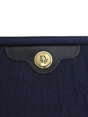 トロッターパターンロゴプレートポーチ ネイビー