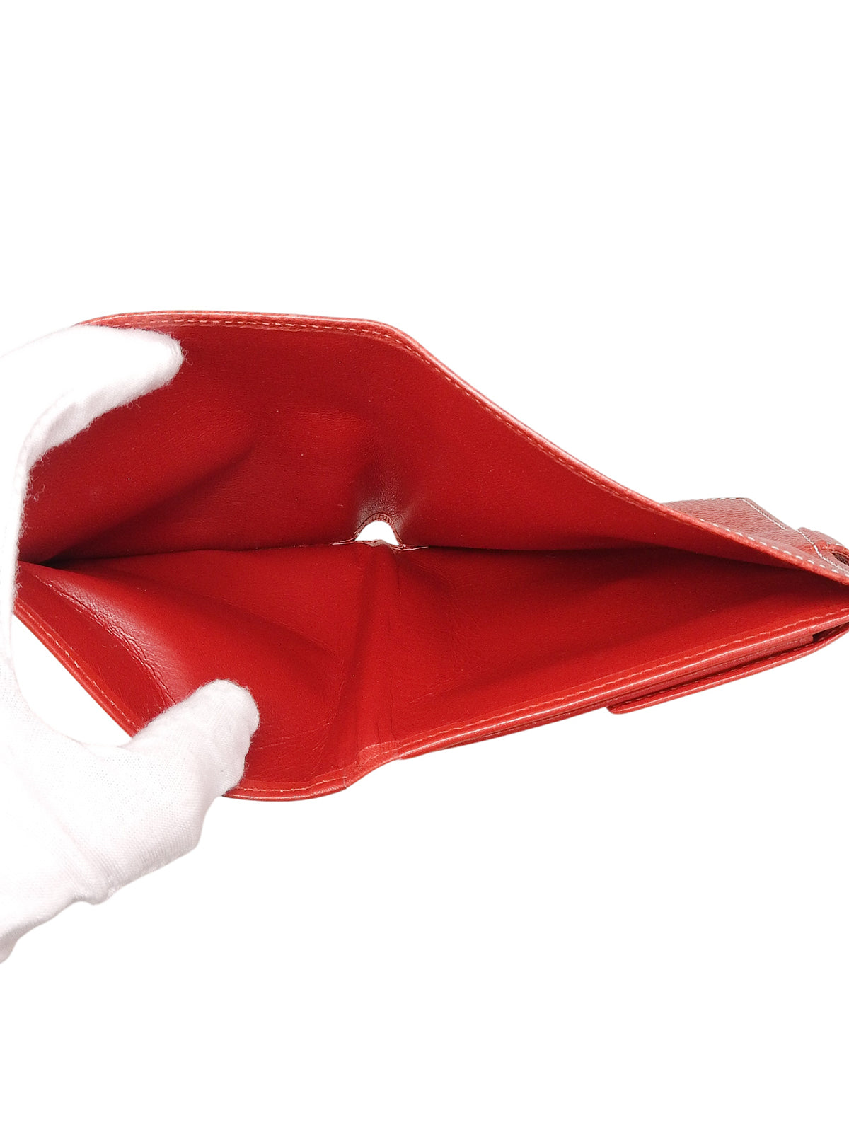 アナグラムエンボスコンパクトウォレット レッド