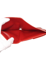 アナグラムエンボスコンパクトウォレット レッド