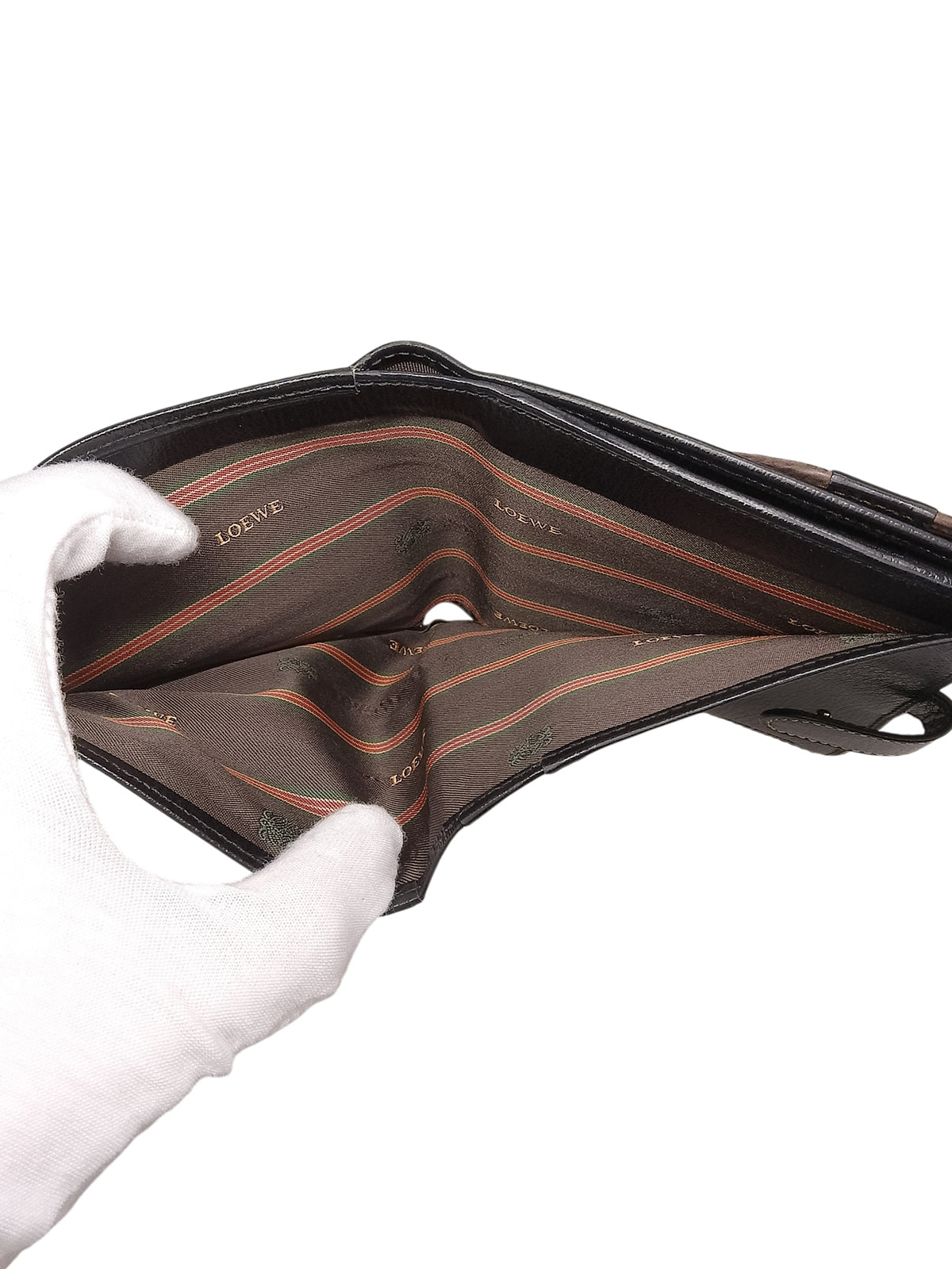 ベラスケスコンパクトウォレット ブラック/ブラウン