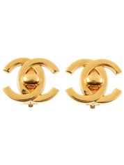 1995 CC Turnlock Earrings Gold