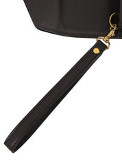 黑色Logo铭牌手拿包