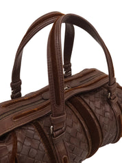 イントレチャートハンドバッグ ブラウン