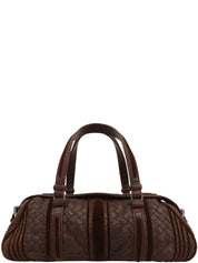 イントレチャートハンドバッグ ブラウン