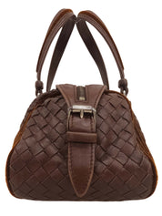 イントレチャートハンドバッグ ブラウン