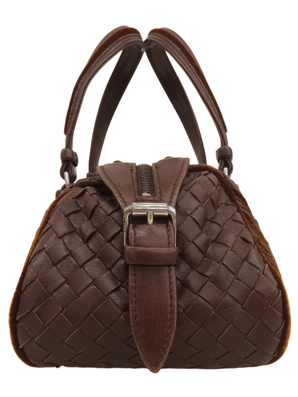 イントレチャートハンドバッグ ブラウン