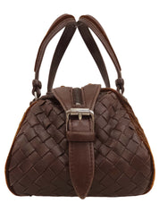 イントレチャートハンドバッグ ブラウン