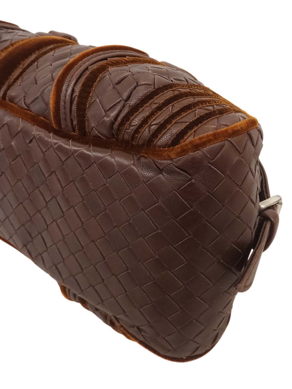 イントレチャートハンドバッグ ブラウン