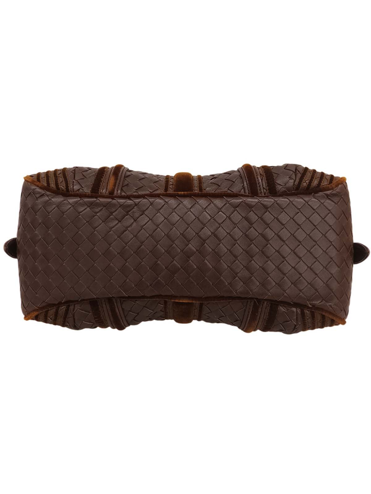 イントレチャートハンドバッグ ブラウン