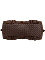 イントレチャートハンドバッグ ブラウン