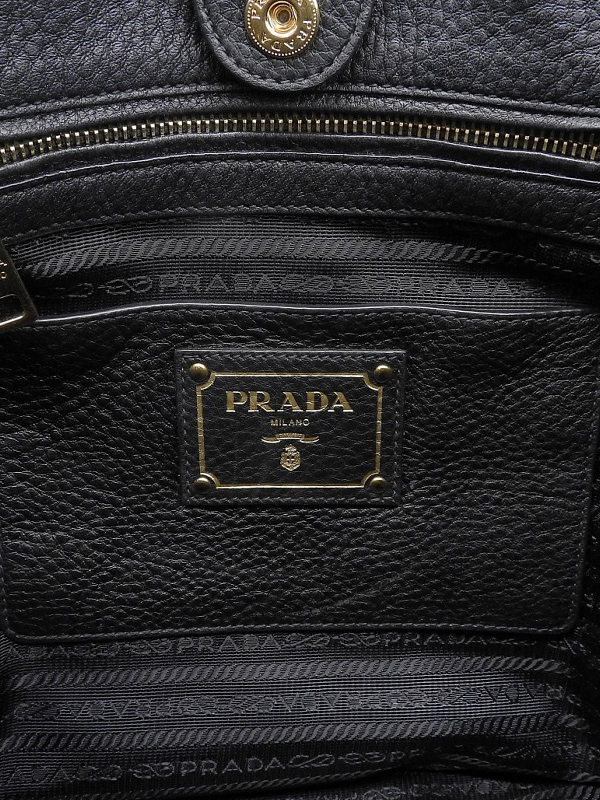 Logo Plate 2-Way Handbag Black