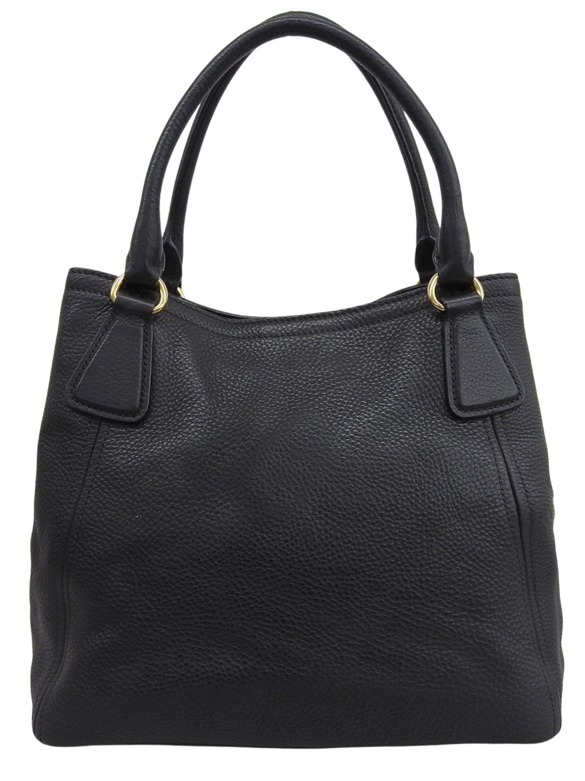 Logo Plate 2-Way Handbag Black