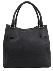 Logo Plate 2-Way Handbag Black
