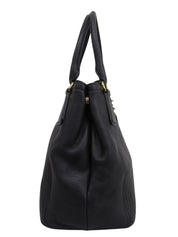 Logo Plate 2-Way Handbag Black
