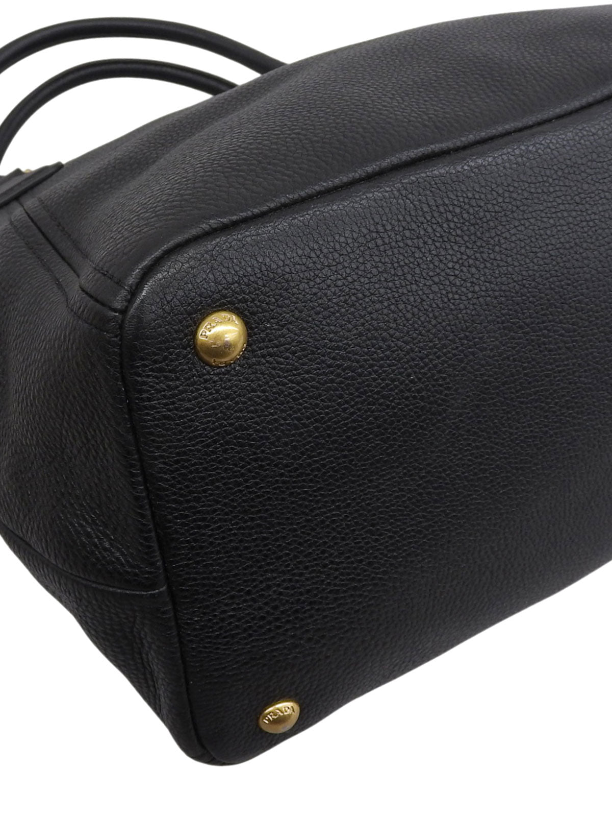 Logo Plate 2-Way Handbag Black
