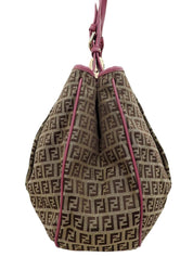 FF 西葫芦图案单肩包 棕色/粉色