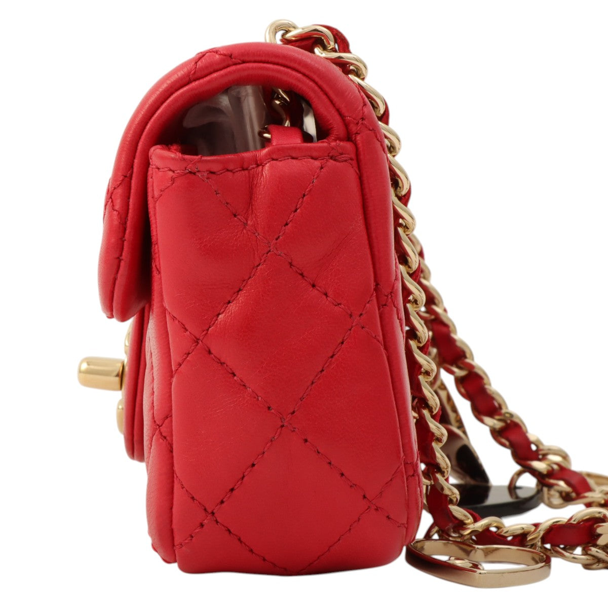 2009年頃製 マトラッセステッチCCターンロックチェーンバッグミニ ピンク