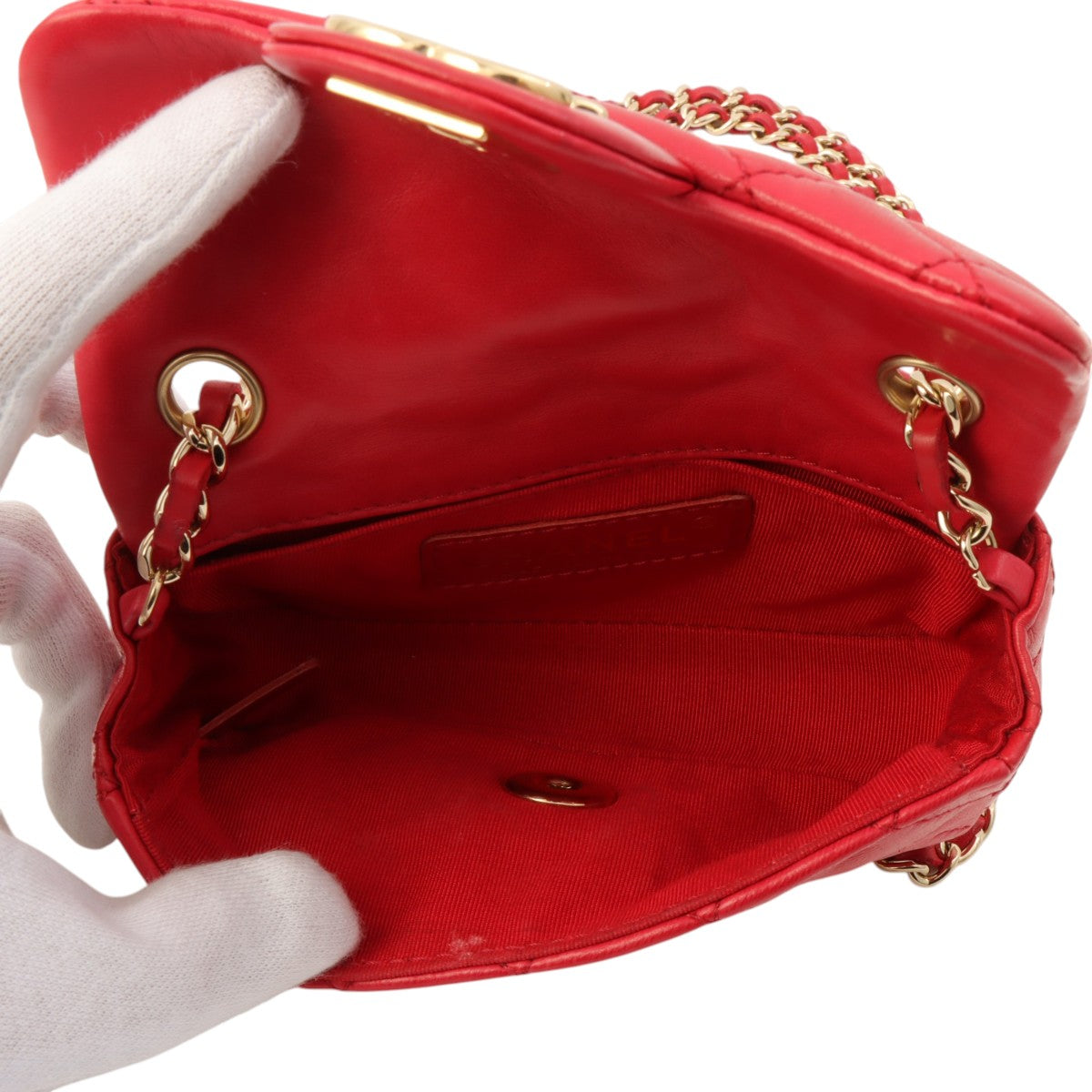 2009年頃製 マトラッセステッチCCターンロックチェーンバッグミニ ピンク