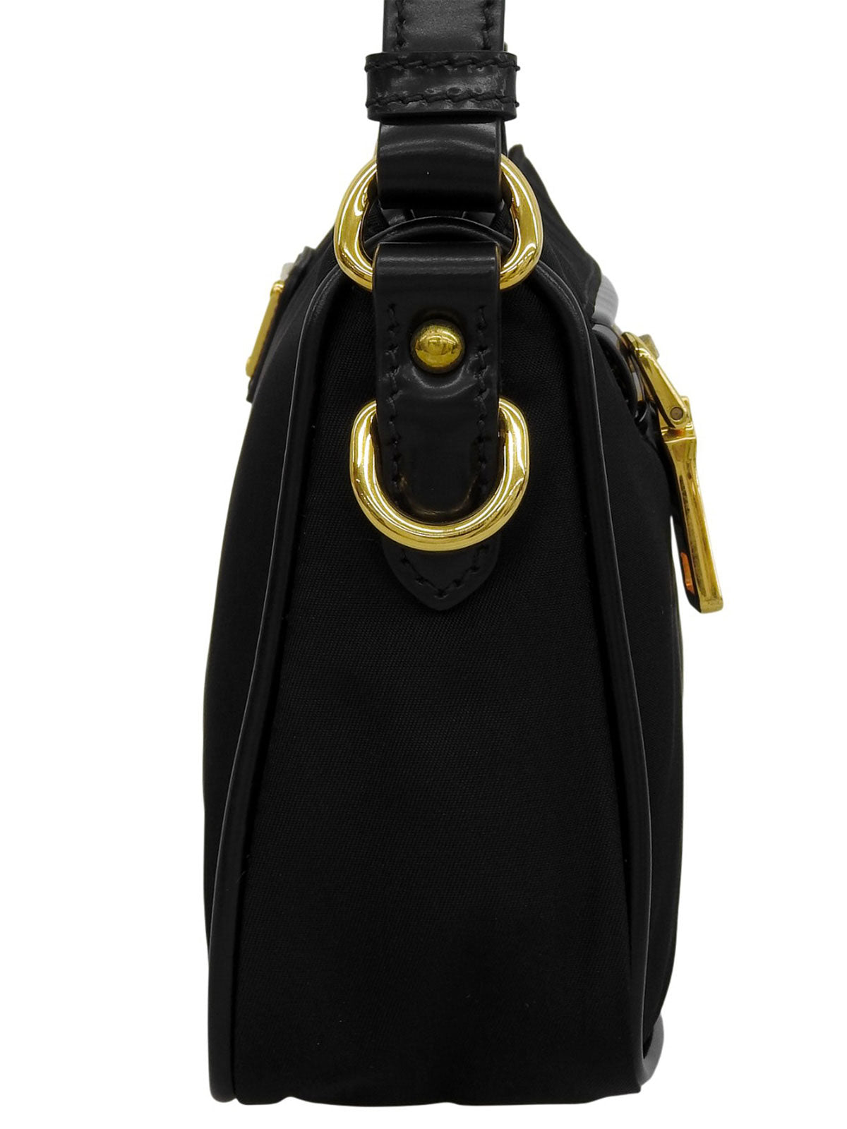 ロゴプレートミニショルダーバッグ ブラック