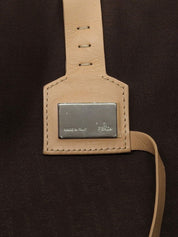 FF 西葫芦图案手提包 棕色/米色