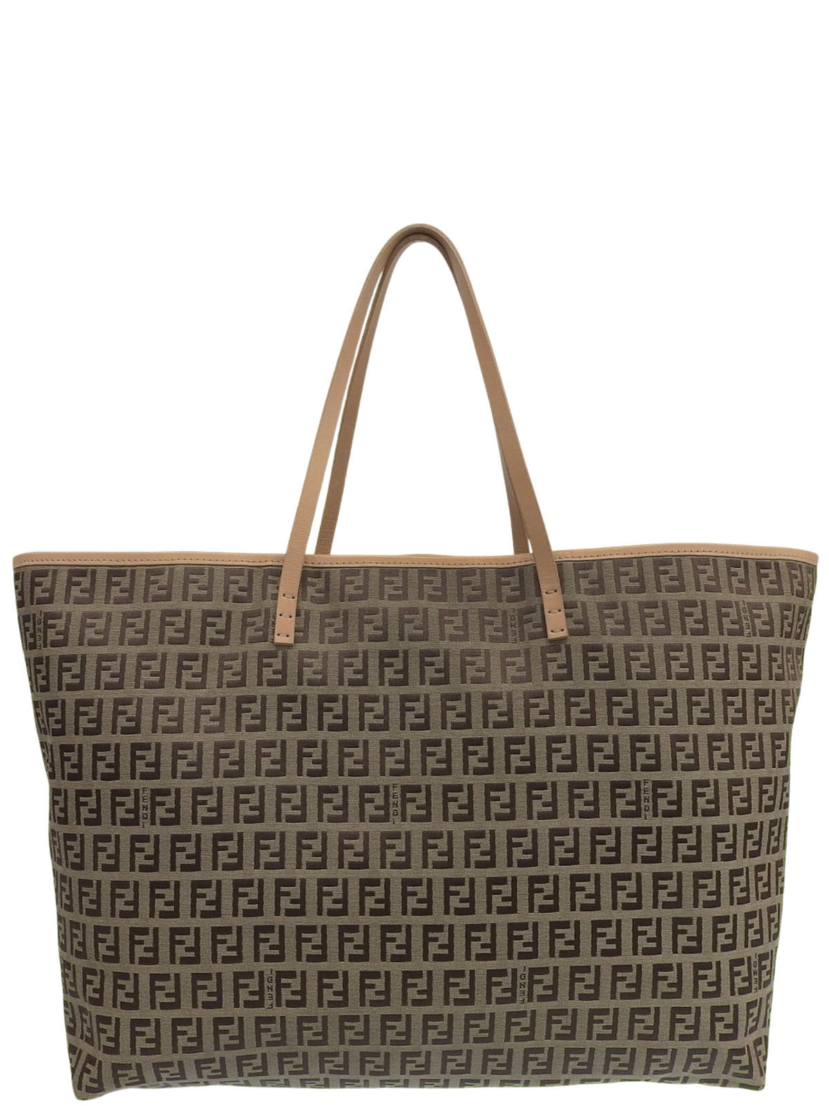 FF 西葫芦图案手提包 棕色/米色