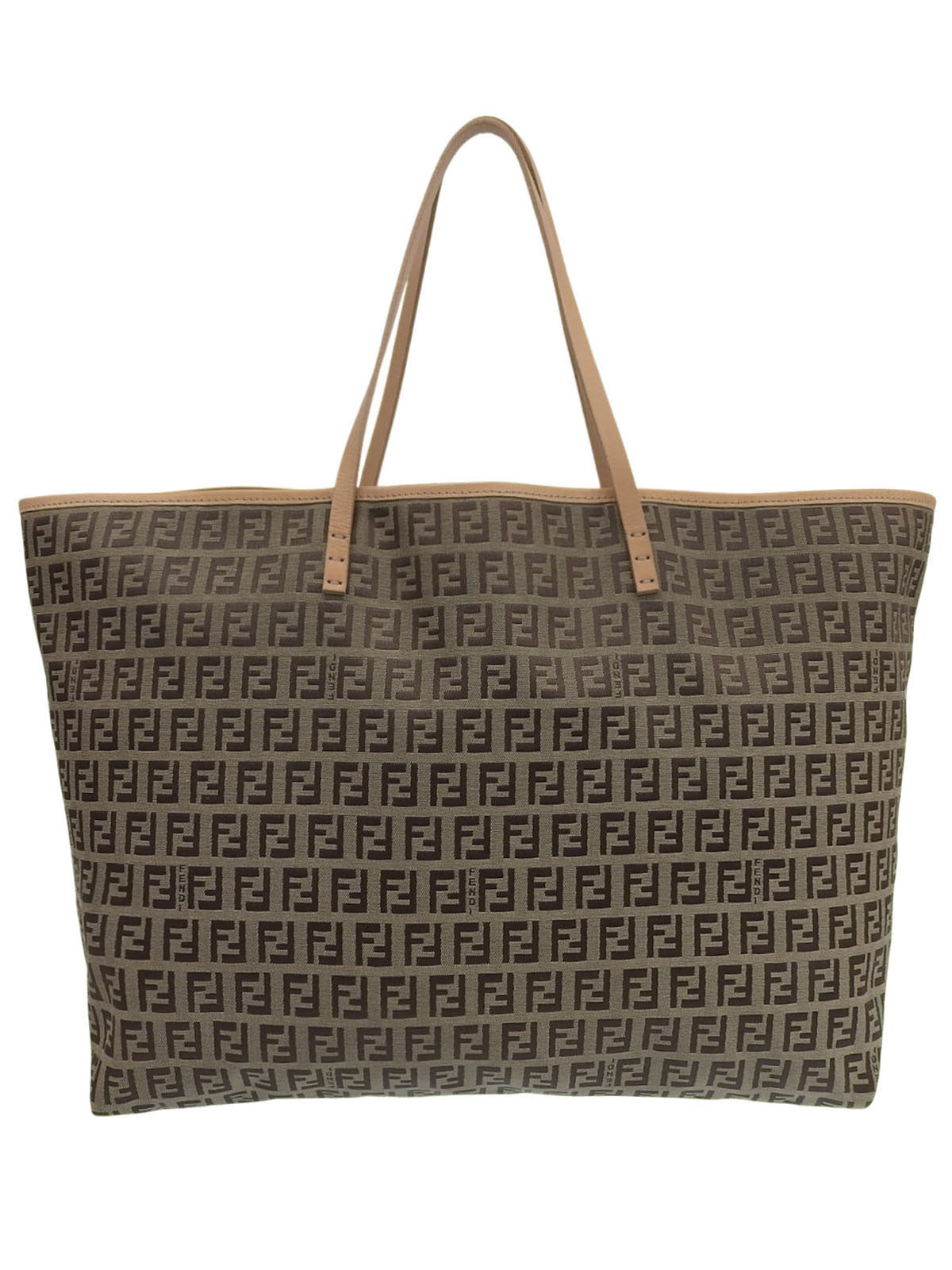 FF 西葫芦图案手提包 棕色/米色