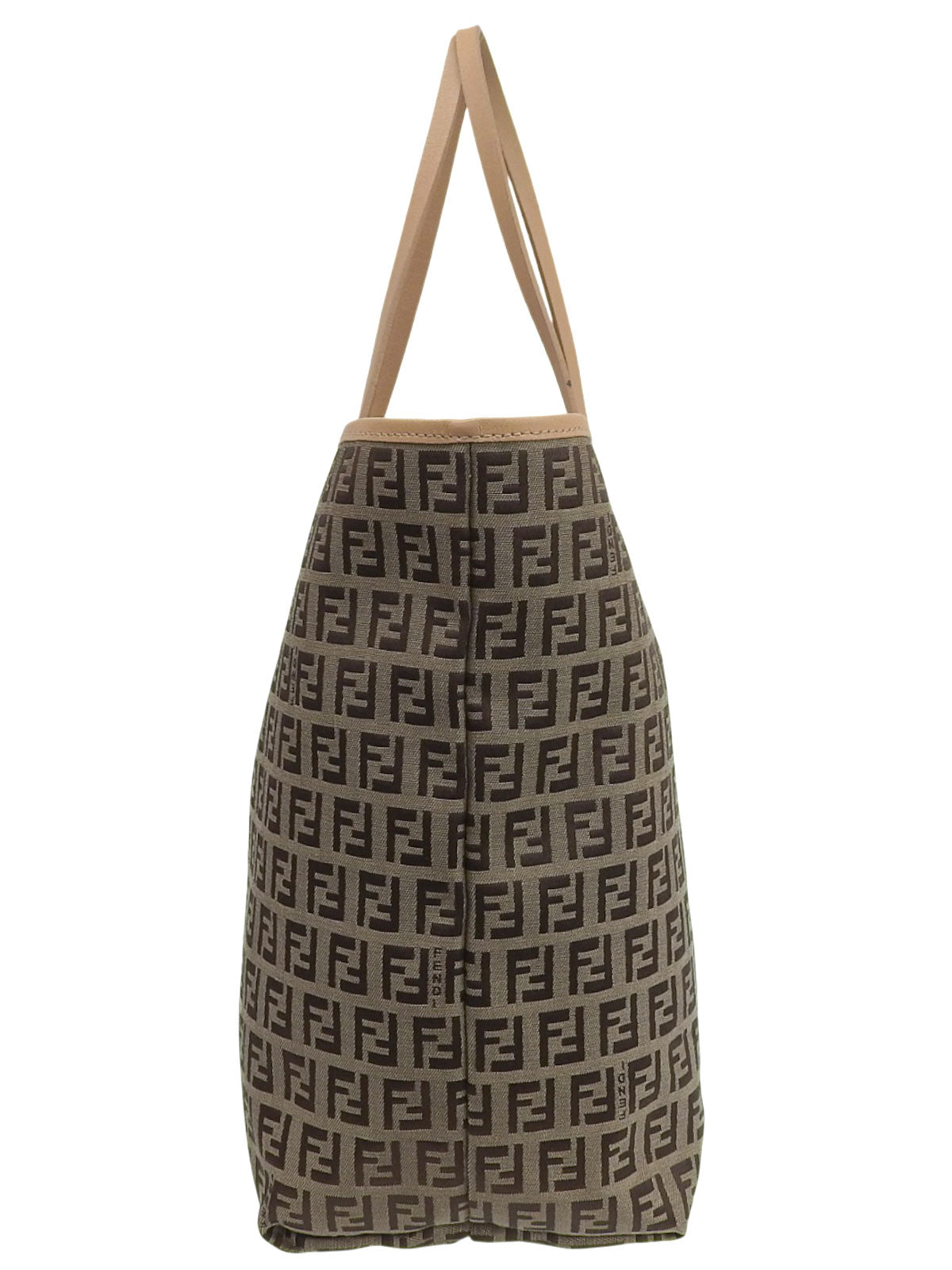 FF 西葫芦图案手提包 棕色/米色